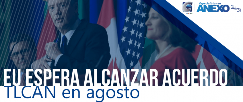 EU espera alcanzar acuerdo sobre TLCAN en Agosto
